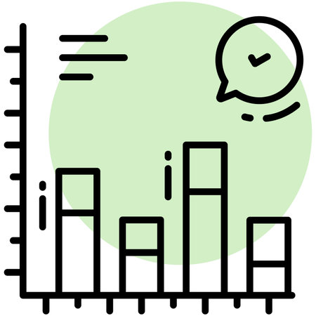 graph icon, Survey and Feedback, modern vector illustrationのイラスト素材