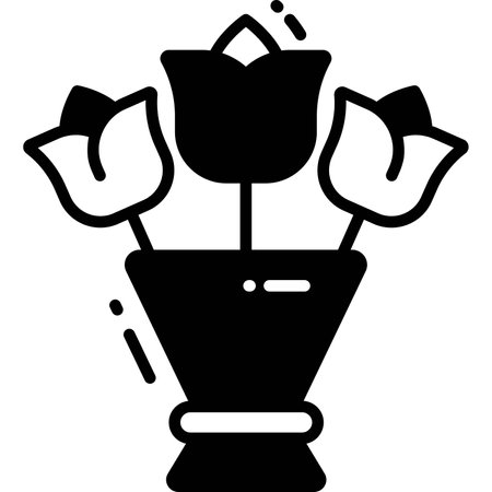 bouquet icon, sign and symbol icon.のイラスト素材
