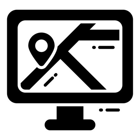 Gps Tracking glyph icon, map and location icon.のイラスト素材