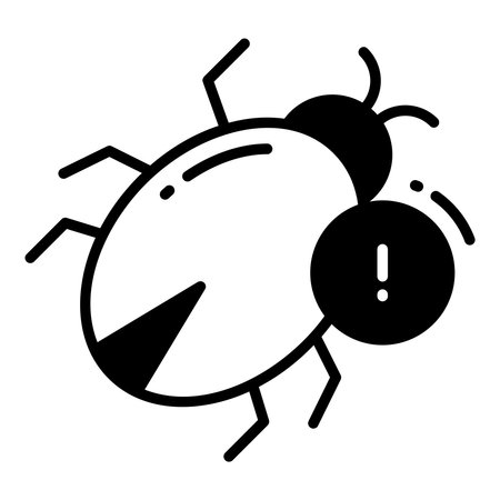 Alert Bug, Protection and security vector icons set cyber computer network business data technologyのイラスト素材