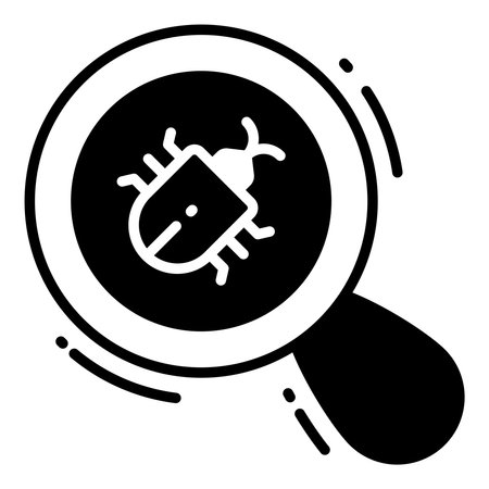 Search Bug, Protection and security vector icons set cyber computer network business data technologyのイラスト素材