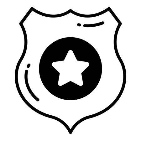 Star Shield Protection and security vector icons set cyber computer network business data technologyのイラスト素材