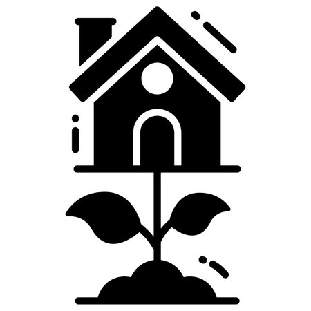 building trendy icon, flat style isolated on white background. Symbol for your web site design, logo, app, UI.のイラスト素材