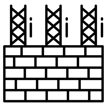 construction  trendy icon, line style isolated on white background. Symbol for your web site design, logo, app, UI.のイラスト素材