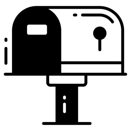 letterbox trendy icon, glyph style isolated on white background. Symbol for your web site design, logo, app, UI.のイラスト素材