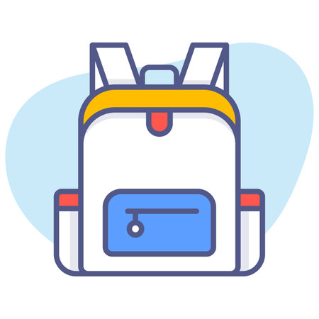 Bag, school, backpack Modern concepts flat design, Premium quality vector illustration concept. Vector symbol.のイラスト素材