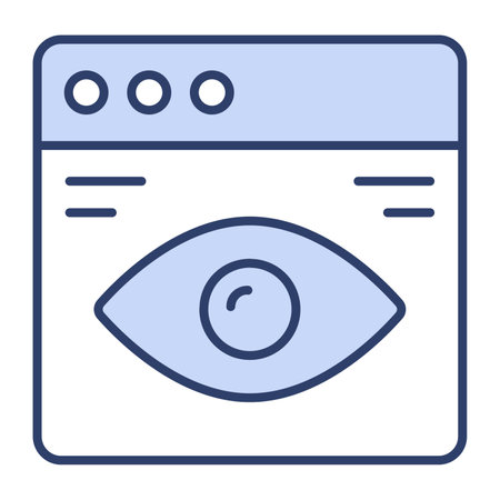 website vision icon modern illustrationのイラスト素材