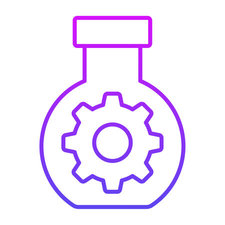 experiment management icon modern illustrationのイラスト素材