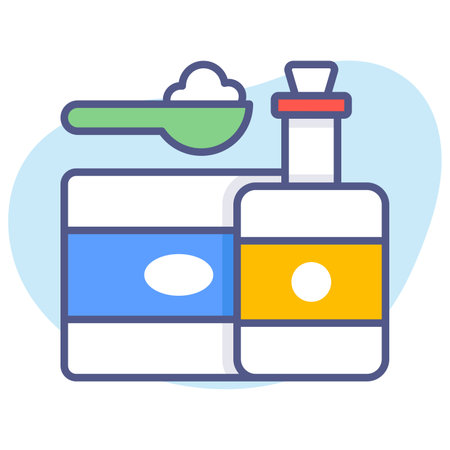 backing soda, vinegar  Modern concepts design, Premium quality vector illustration concept. Vector symbol.のイラスト素材