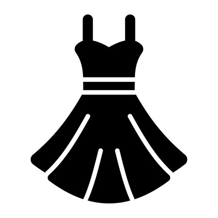 A beautiful party dress icon, vector icon of frockのイラスト素材