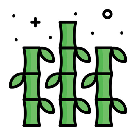 Bamboo sticks vector design in modern and trendy style, easy to useのイラスト素材