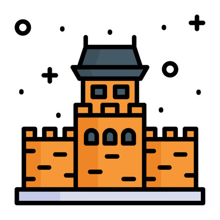 The great wall of china vector design in modern styleのイラスト素材