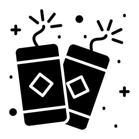 Firecracker vector icon in modern and trendy styleのイラスト素材