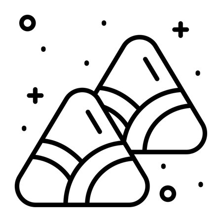 Beautiful design of zongzi denoting chinese foodのイラスト素材