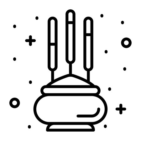 Beautiful vector design fragrance sticks inside the potのイラスト素材