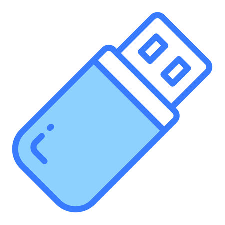 usb vector line icon, school and education icon