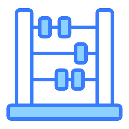 abacus vector line icon, school and education iconの写真素材