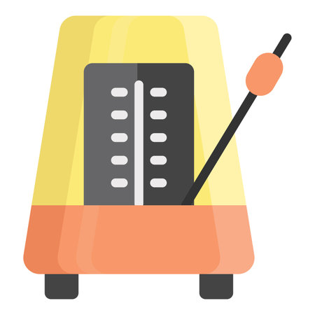 Metronome vector flat icon, school and education iconのイラスト素材