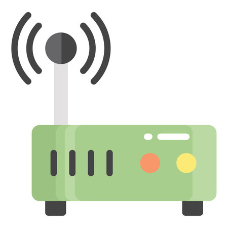 modem vector flat icon, school and education iconのイラスト素材