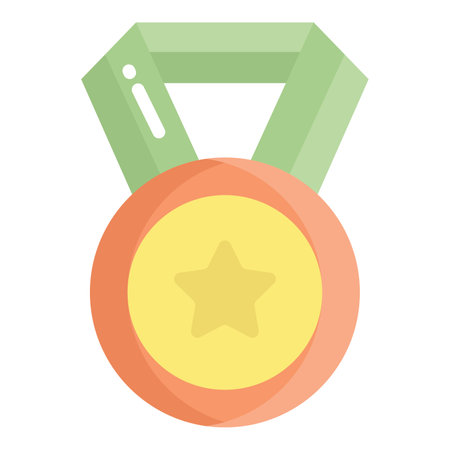 meddle vector flat icon, school and education iconのイラスト素材