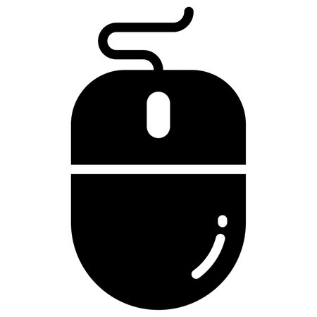 mouse vector glyph icon, school and education iconのイラスト素材