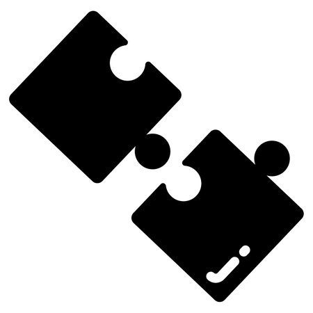 puzzle vector glyph icon, school and education iconのイラスト素材