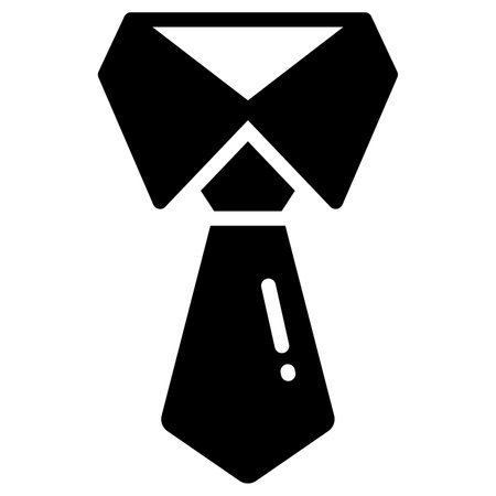 tie vector glyph icon, school and education iconのイラスト素材