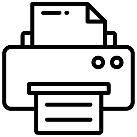 printer vector line icon, school and education iconのイラスト素材