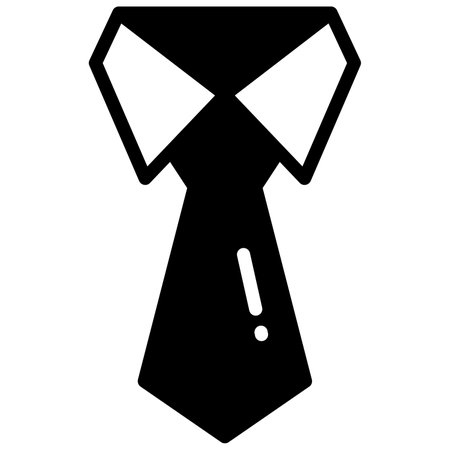 tie vector glyph icon, school and education iconのイラスト素材