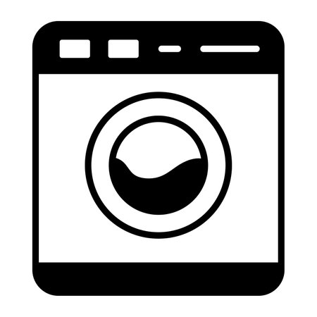 Washing Machine design of houseware vector iconのイラスト素材