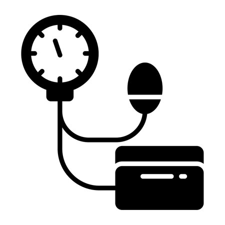 Well design icon of bp apparatus, sphygmomanometer vectorのイラスト素材