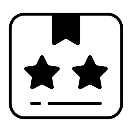 An icon of package with star, vector of logistics rating in editable styleのイラスト素材