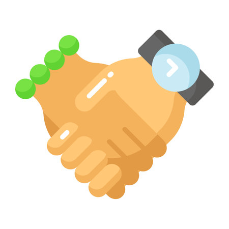 Male and female holding hands, vector icon of couple handのイラスト素材