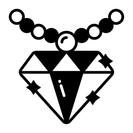 A vector icon of diamond necklace in modern and trendy styleのイラスト素材