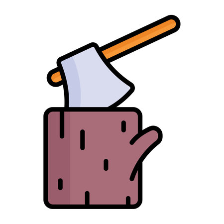 An icon of woodcutter easy to download, easy to useのイラスト素材