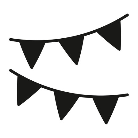 garlands glyph icon isolated on white backgroundのイラスト素材