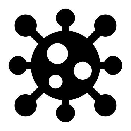 Trendy icon of bacteria, virus, germsのイラスト素材