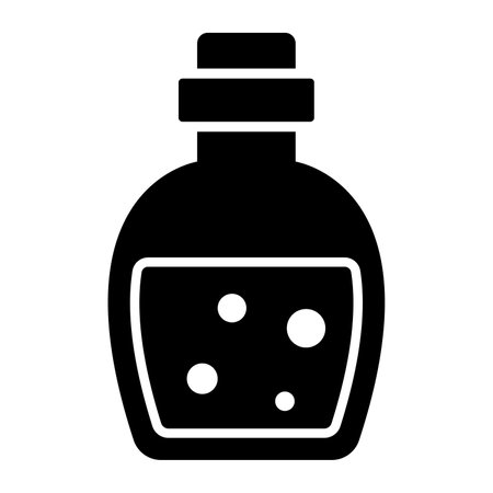Medical potion vector icon, A magic potion icon on white backgroundのイラスト素材
