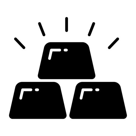 Modern vector icon of gold bars in trendy styleのイラスト素材