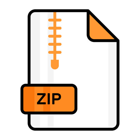 An amazing vector icon of ZIP file, editable designのイラスト素材