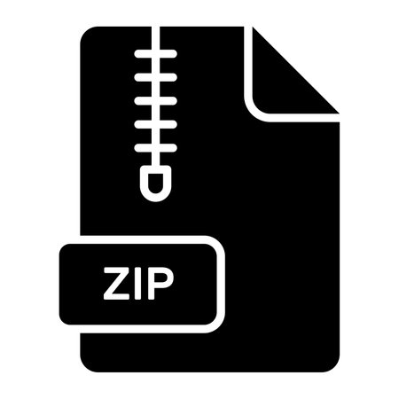 An amazing vector icon of ZIP file, editable designのイラスト素材