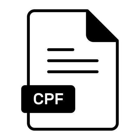 An amazing vector icon of CPF file, editable designのイラスト素材