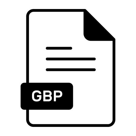 An amazing vector icon of GBP file, editable designのイラスト素材