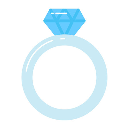 Diamond ring vector design isolated on white backgroundのイラスト素材