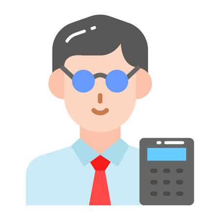 Modern vector design of accountant, professional worker avatarのイラスト素材