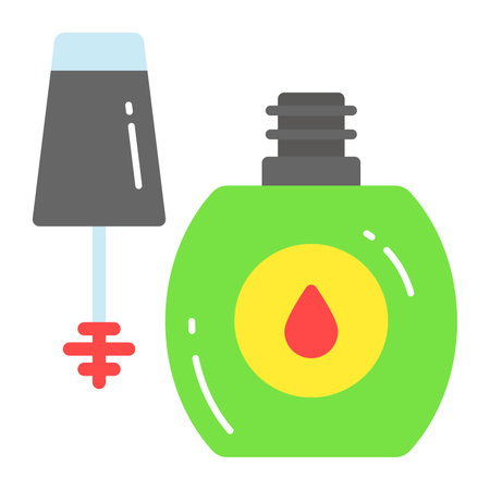 Nail polish vector in modern style, female fashion accessoryのイラスト素材