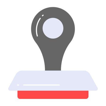 Modern vector design of stamp, rubber stamp iconのイラスト素材