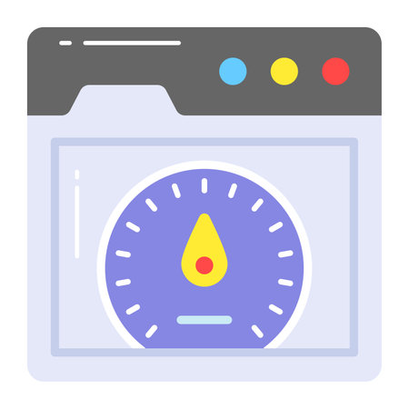 Speedometer with webpage, amazing icon of website performanceのイラスト素材