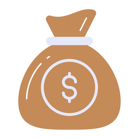 Money bag vector design in editable style, financial sackのイラスト素材