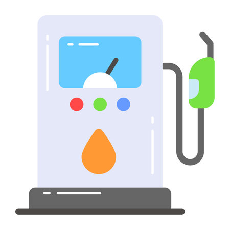 Fuel station vector design in modern style, easy to use iconのイラスト素材